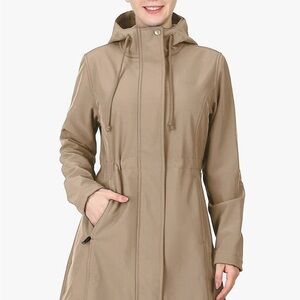 Women's Tan Hooded Jacket